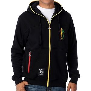 LRG Trinity Black Full Rasta Zip Up Hoodie